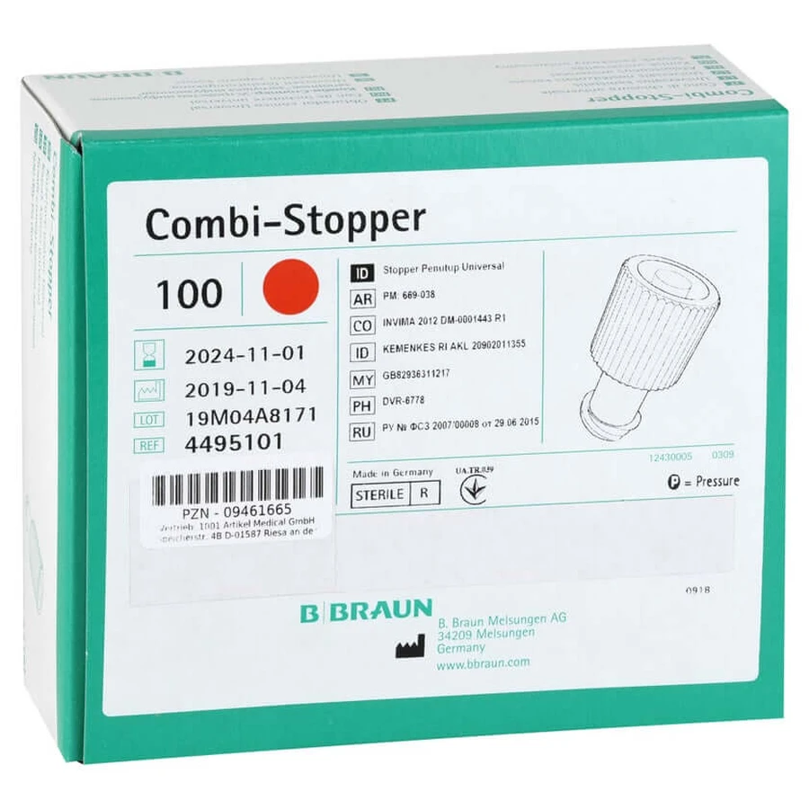 Tappo combinato chiusura coni rosso 100 pz.