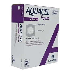 Aquacel Foam Adhäsiv 10x10 cm Verband 10 St