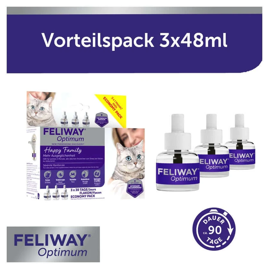 FELIWAY OPTIMUM Nachf.Lsg.f.Vern.Katzen Vorteilsp. 3X48 ml