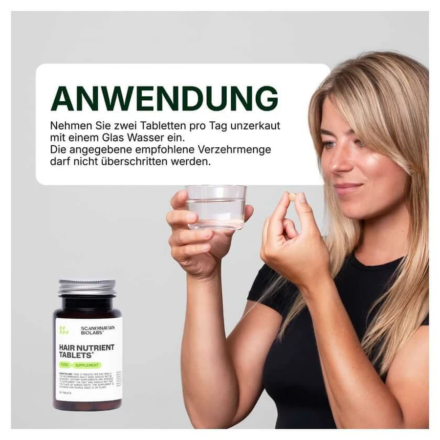 Scandinavian Biolabs Haarvoedingsstoffen Tabletten 60 stuks.