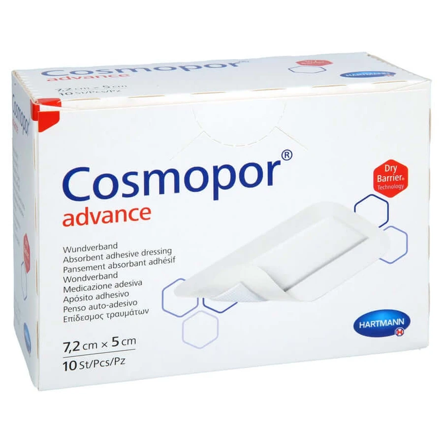 Cosmopor Advance apósito 5x7,2 Cm 10 uds.