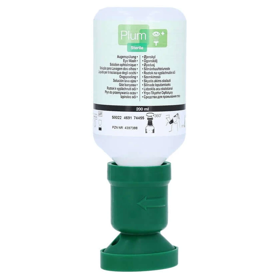 PLUM NaCl Augenspüllösung mit Augenschale 200 ml