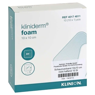 Foam dressing 10x10 cm non-adhesive 10 pcs