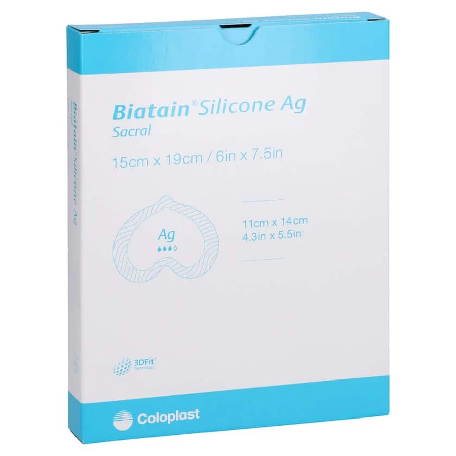 Biatain Silicone Ag Schaumverb.Sakr.klei 5 St