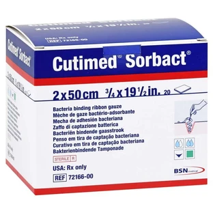 Cutimed Sorbact Tamponades 2x50 cm 20 pcs.