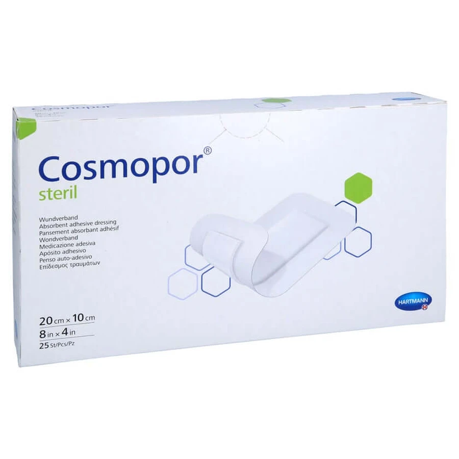 Cosmopor Steriel Wondverband 10x20 cm 25 st.