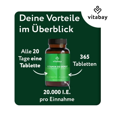 Vitabay Vitamina D3 Depot 20.000 I.E. 365 St.