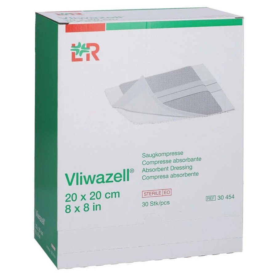 Vliwazell almohadillas absorbentes estériles 20x20 cm 30 uds.