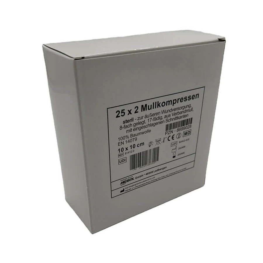 Gauze compresses 10x10 cm sterile 8-fold 25X2 pcs.
