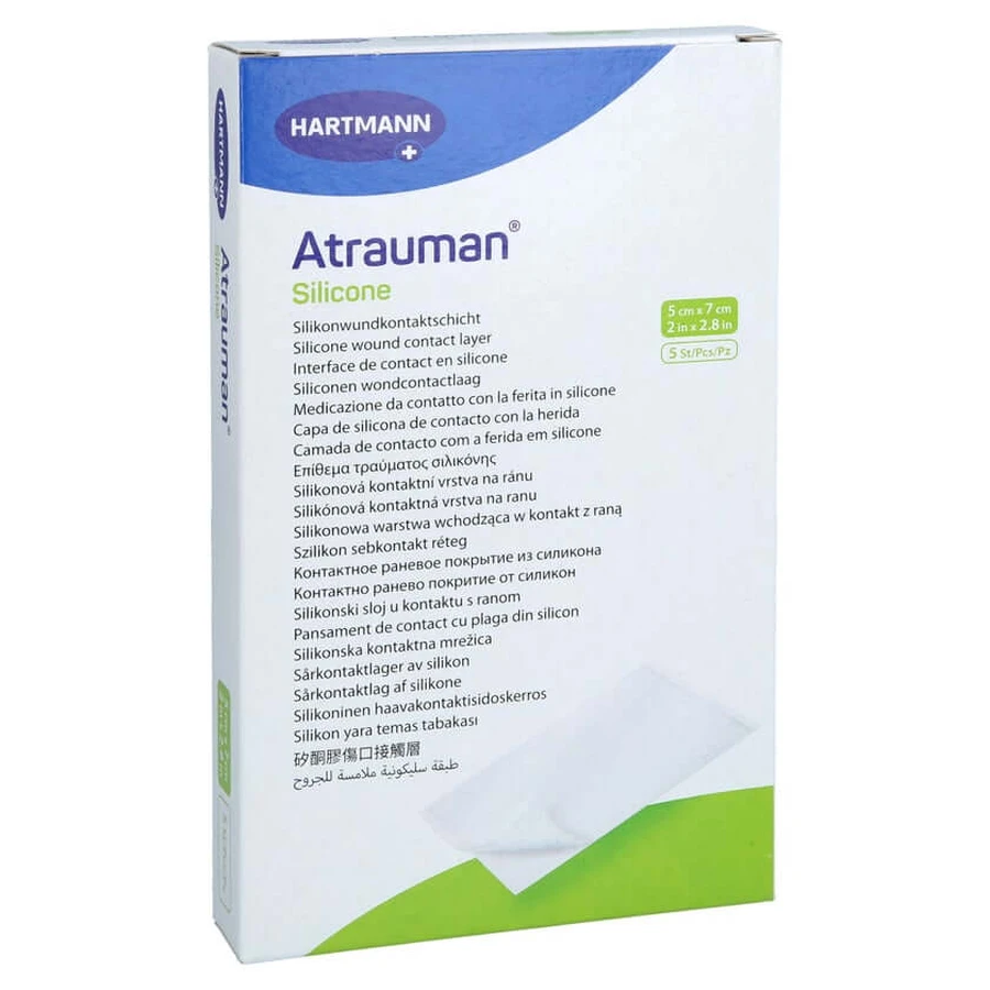 Atrauman Silicone Sterile 5x7 cm Compress 5 pcs