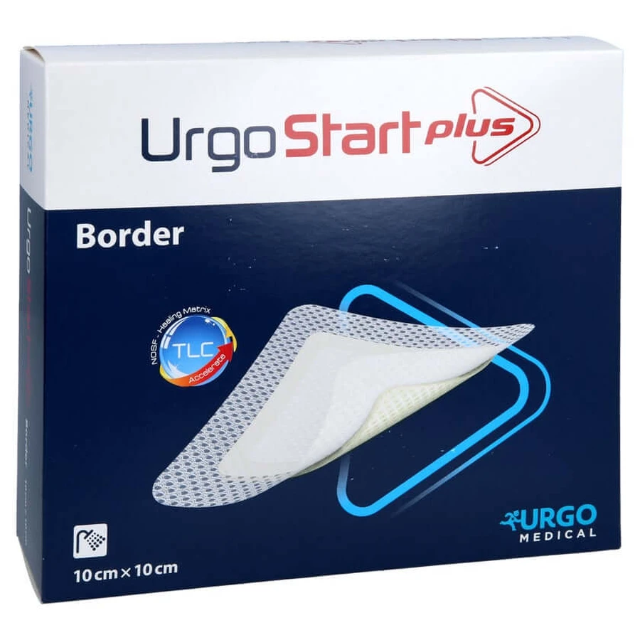 Urgostart Plus Border 10x10 Cm Wound dressing 10 pcs.