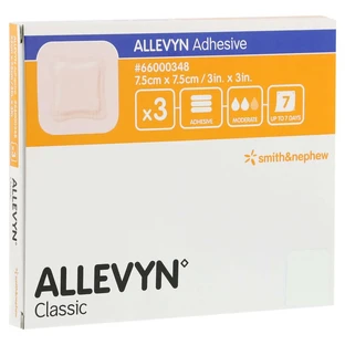 Allevyn Adhesive 7,5x7,5 cm haftende Wun 3 St