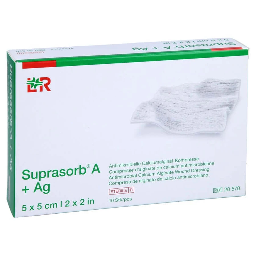 Suprasorb A+Ag Antimic.cal.alginate Compr 10 uds.