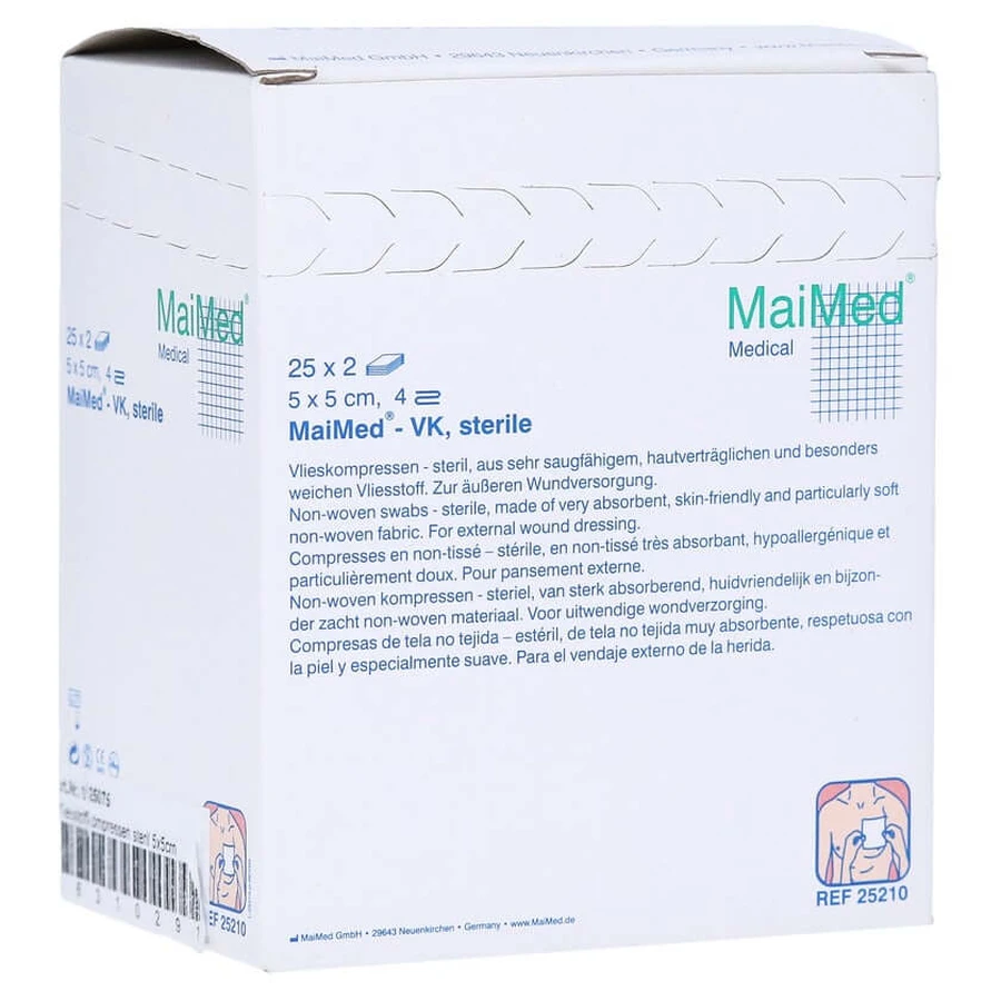 Vlieskompressen steriel 5x5 cm 4fac 25X2 st.