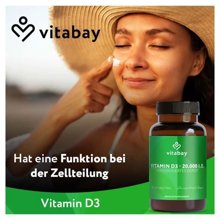 Vitabay Vitamine D3 Depot 20 000 U.I. 120 St.