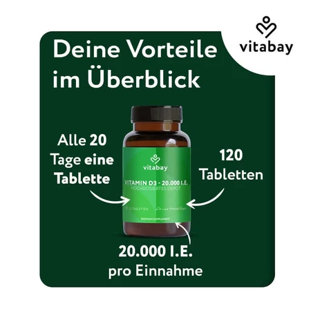 Vitabay Vitamine D3 Depot 20 000 U.I. 120 St.