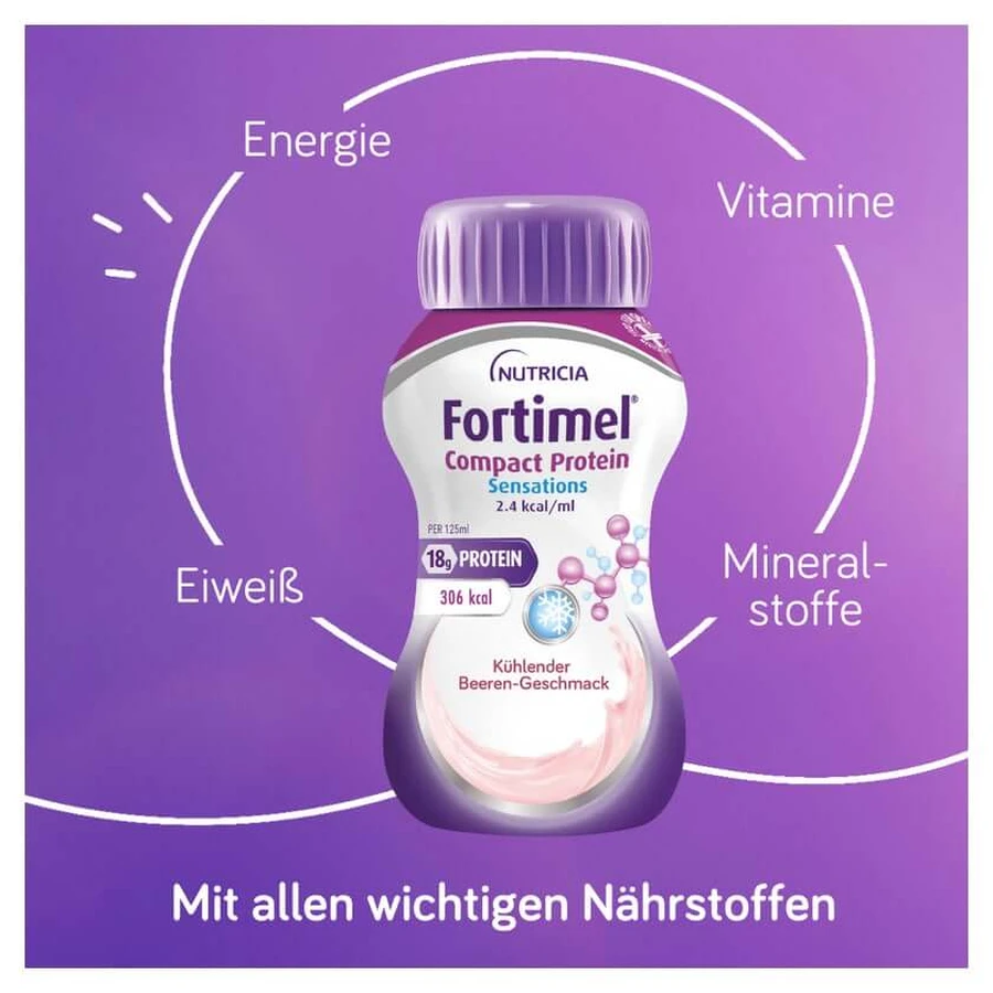 Fortimel Compact Protein 2,4 Kcal Cooling Berry 4X125 ml