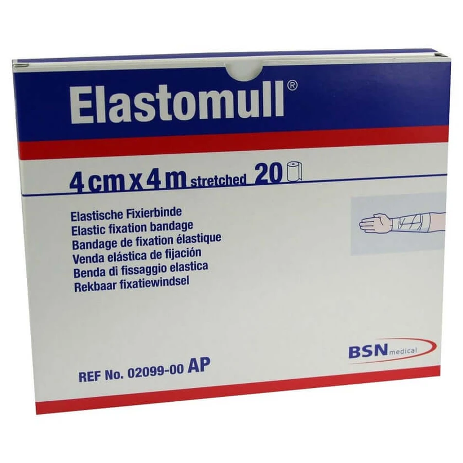 Elastomull 4 cmx4 m banda elástica de fijación 2099 20 uds.