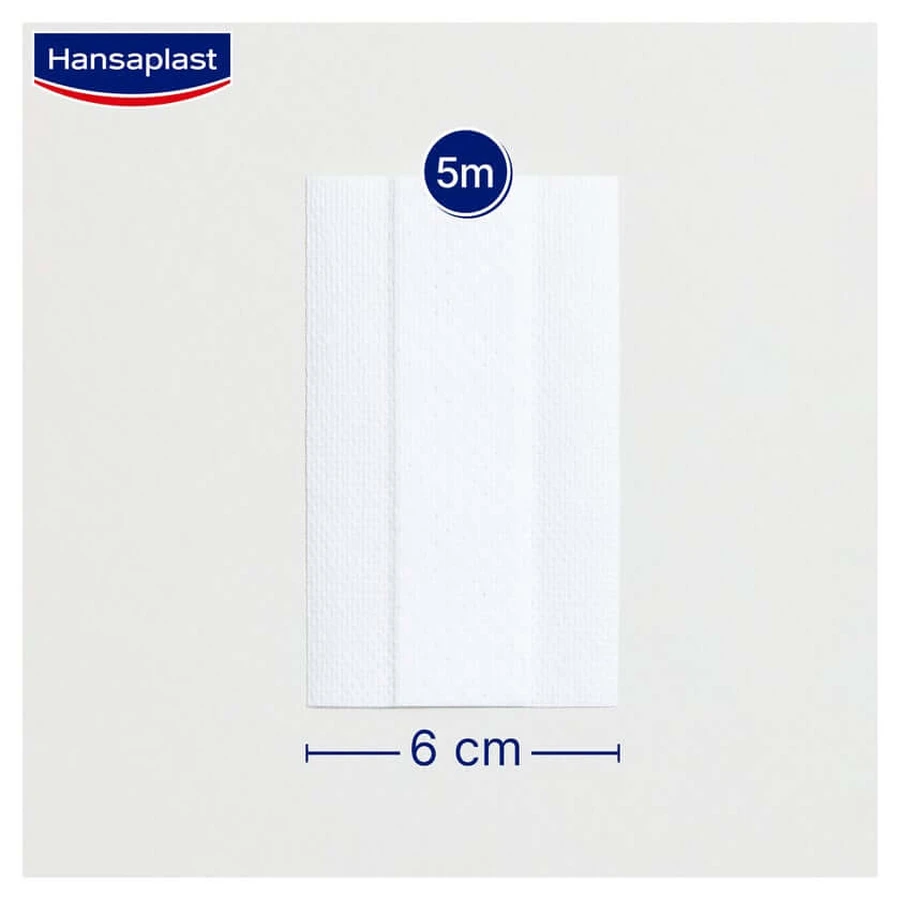 Hansaplast Sensitive plaster roll, 5m x 6cm 1 pc