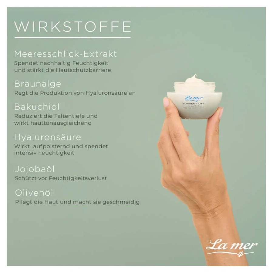 La mer SUPREME LIFT Anti-Age Cream Tag mit Parfum 50 ml
