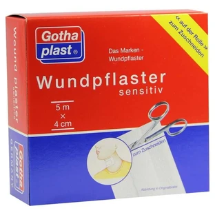 Esparadrapo para heridas Gothaplast, sensible 4 cmx5 m 1 ud.