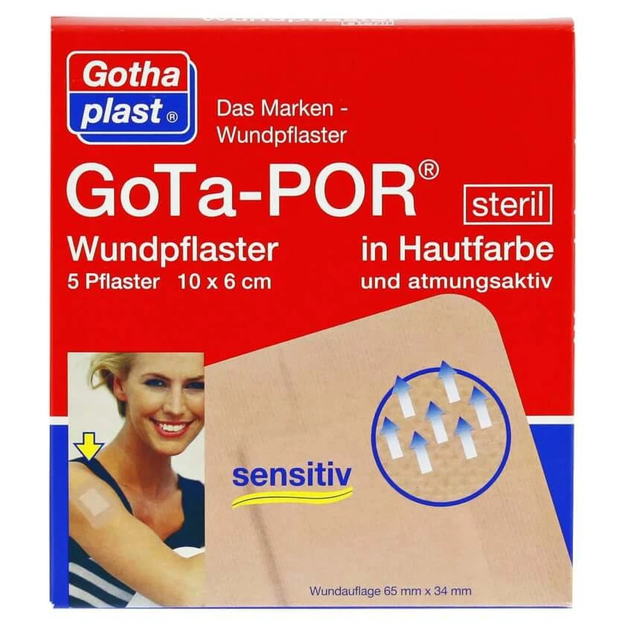 Gota-por Wound Plaster Sterile 60x100 mm h 5 pcs.