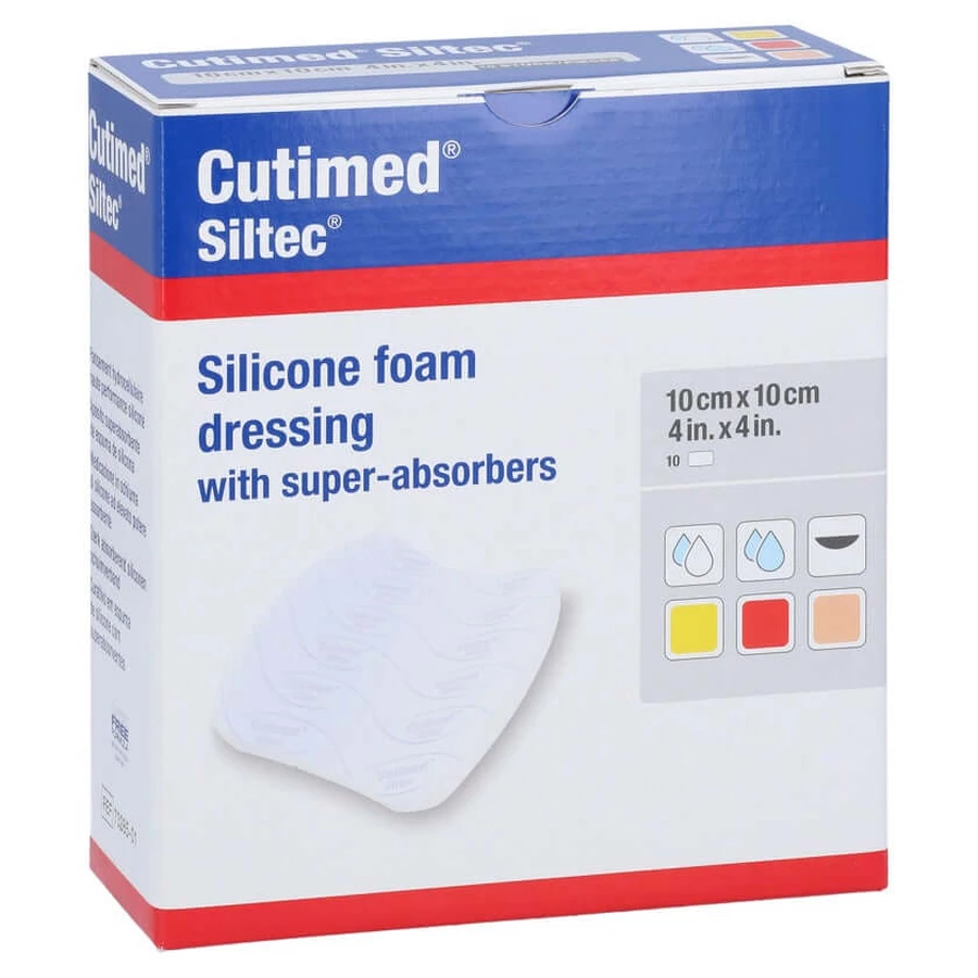 Cutimed Siltec Schaumverb.10x10 cm nicht 10 St