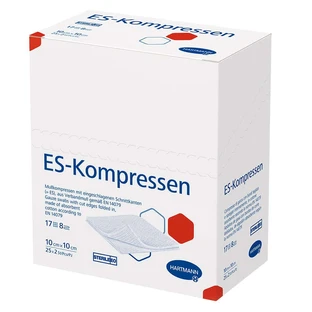 Hartmann ES gauze compresses sterile 10 x 10 cm, 17-thread, 8-ply 25X2 pcs.