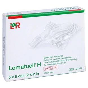 Lomatuell H ointment tulle 5x5 cm sterile 10 pcs.