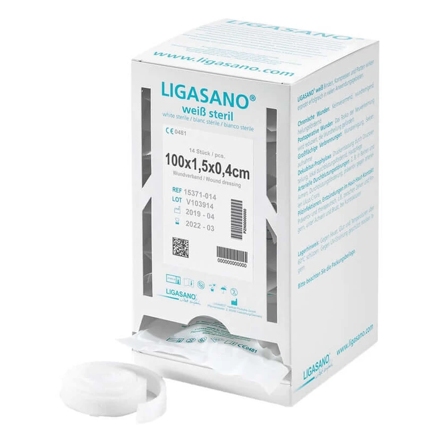 Ligasano apósito blanco mini 0.4x1.5x100 14 unid.