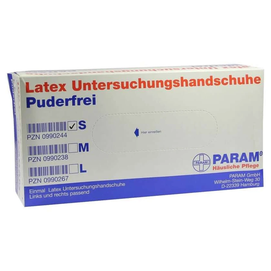 Wegwerphandschoenen latex poedervrij S 100 stuks
