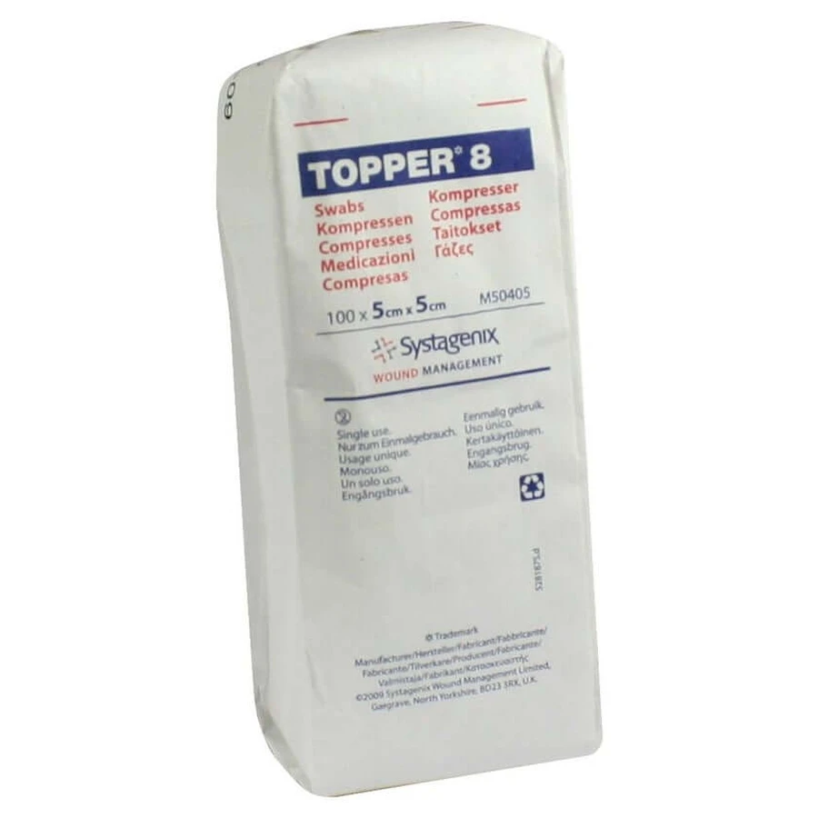 Topper 8 Compresses 5x5 cm non-sterile 100 pcs.