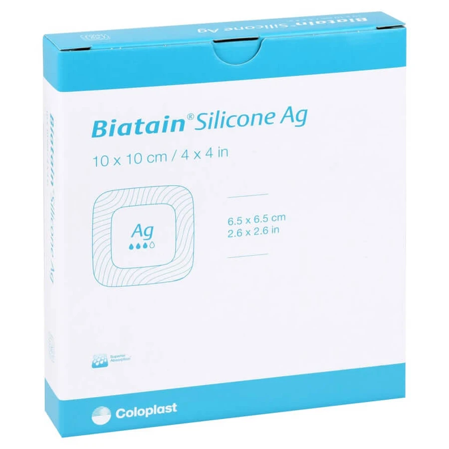Biatain Apósito de espuma de silicona Ag 10x10 5 uds.
