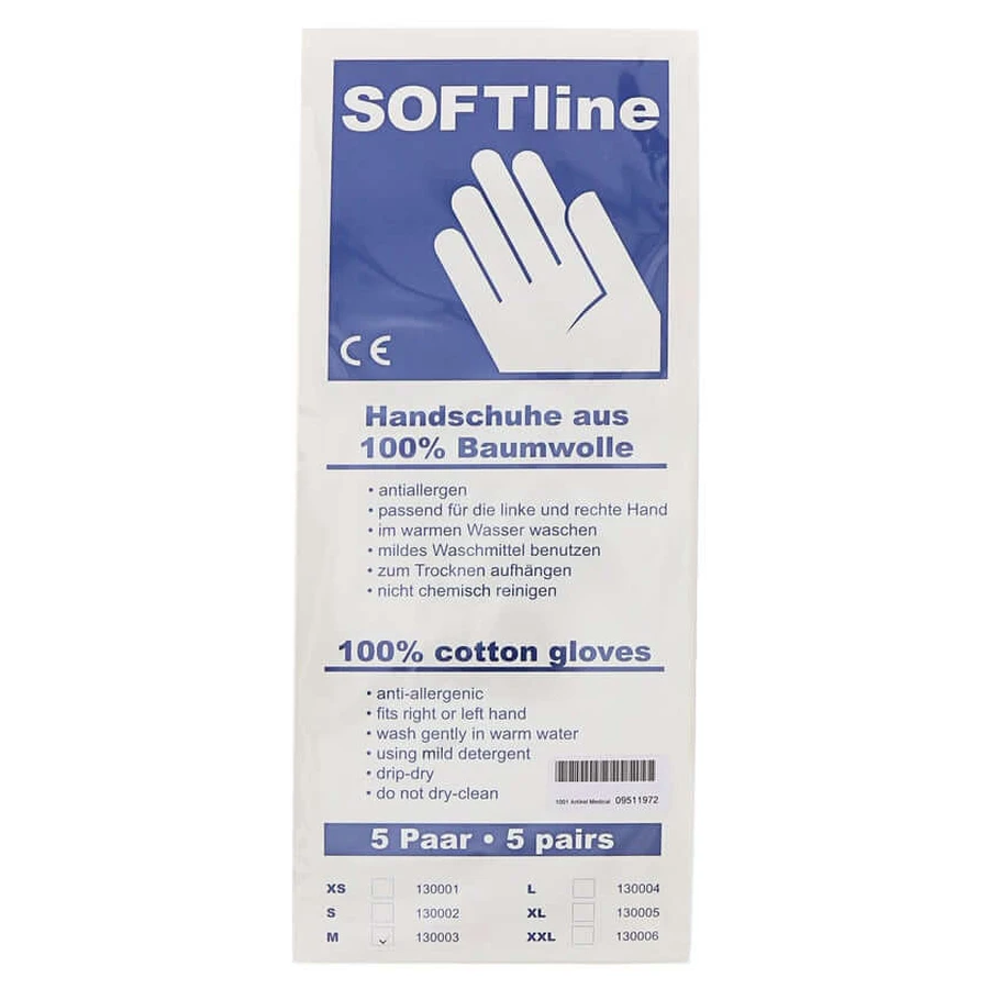 Gants en coton taille M 5X2 pcs