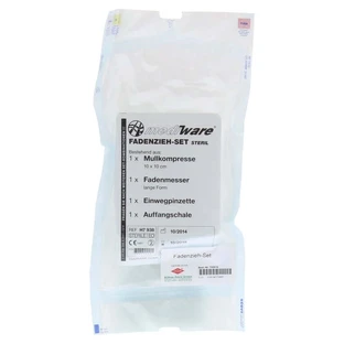Suture pulling SET sterile w.separating knife+pinch 1 pc