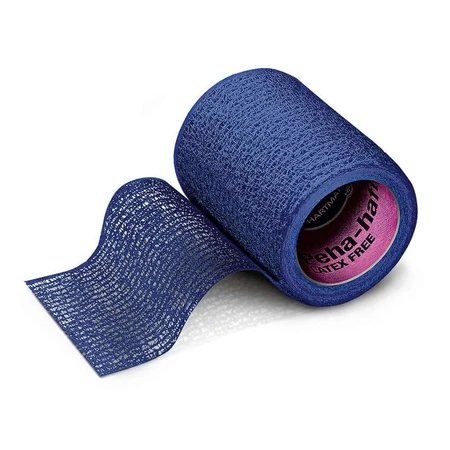 PEHA-HAFT Kleur fixatieverband latexvrij 6cm x4m blauw 1 st