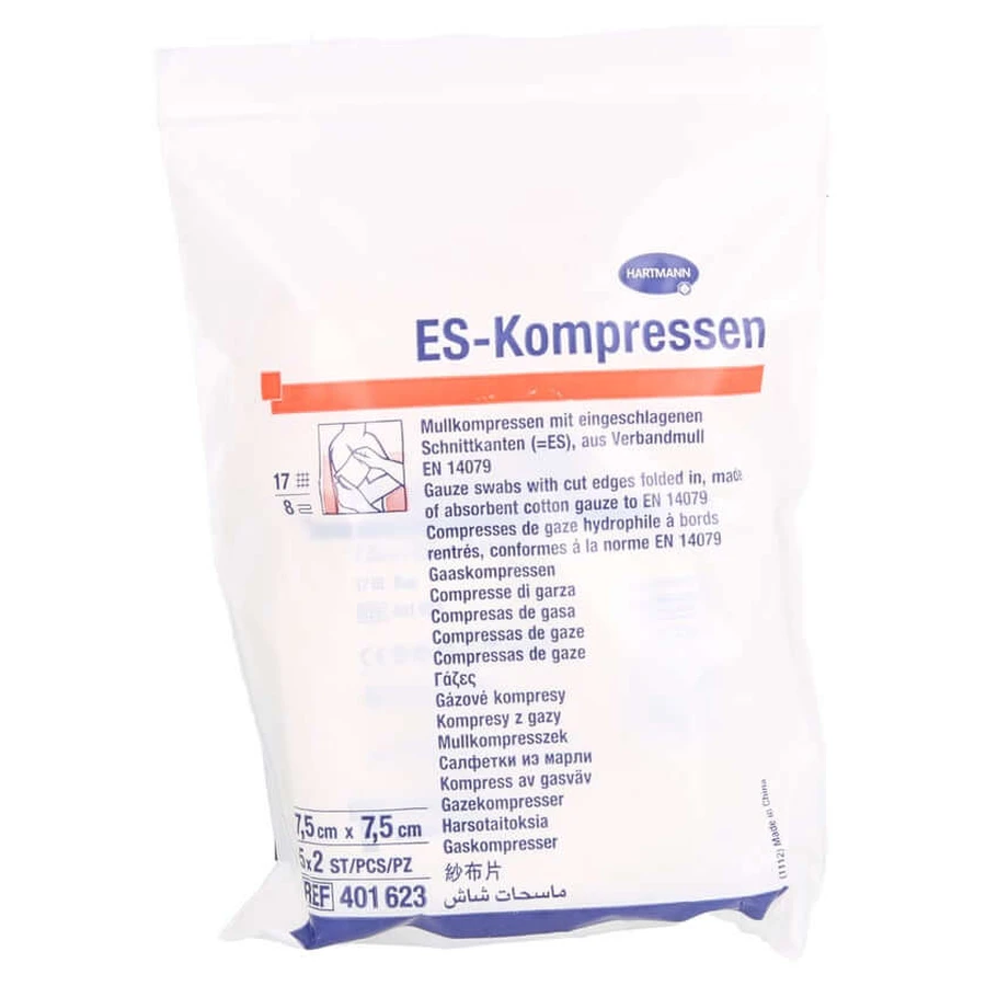Es-kompressen Steril 7,5x7,5 cm 8fach 5X2 St