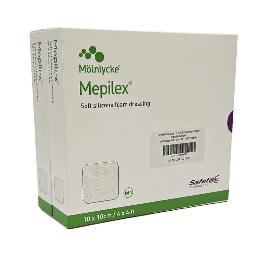 Mepilex 10x10 cm apósito de espuma 10 uds.