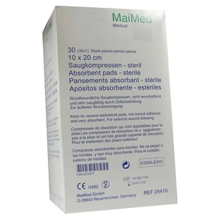 Absorberende kompressen steriel 10x20 cm 30X1 pc
