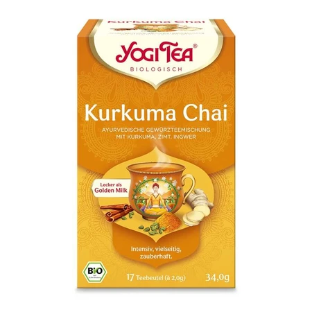 YOGI TEA - Turmeric Chai Organic Spice Tea | 17 x 2g 17X2,0 g