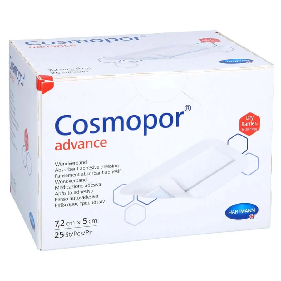 Cosmopor Advance wondverband 5x7,2 cm 25 st.