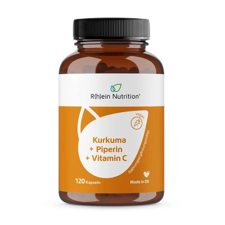 Kurkuma 95% Curcumine+piperine+vitamine C Vegan Caps. 120 capsules.
