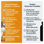 Kurkuma 95% Curcumine+piperine+vitamine C Vegan Caps. 120 capsules.