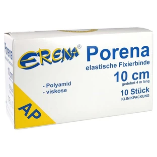 Porena elastisch gaasverband 10 cm wit zonder cel 10 st.