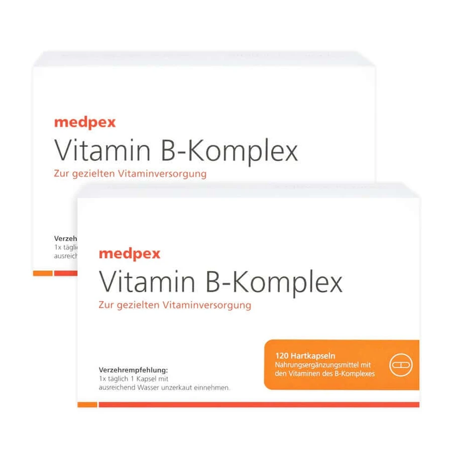 medpex Vitamina B-Complex Cápsulas Duo 2X120 Cápsulas
