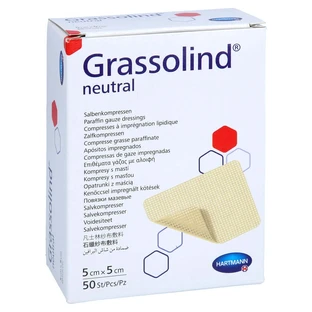 Grassolind zalfkompressen 5x5 cm steri 50 st.