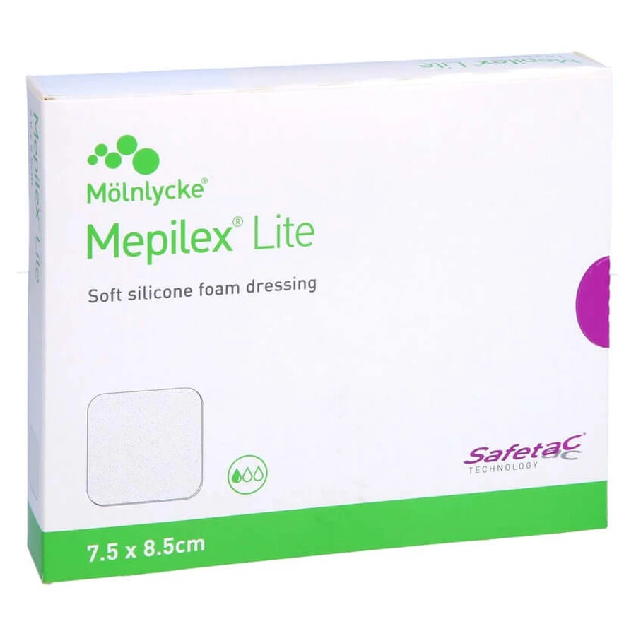 Pansement en mousse Mepilex Lite 7,5x8,5 cm st 5 pcs