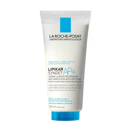 La Roche-Posay Lipikar Syndet AP+ Anti-Irritation Cream Wash for Sensitive Skin, 200 ml