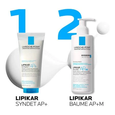 La Roche-Posay Lipikar Syndet AP+ Anti-Irritation Cream Wash for Sensitive Skin, 200 ml