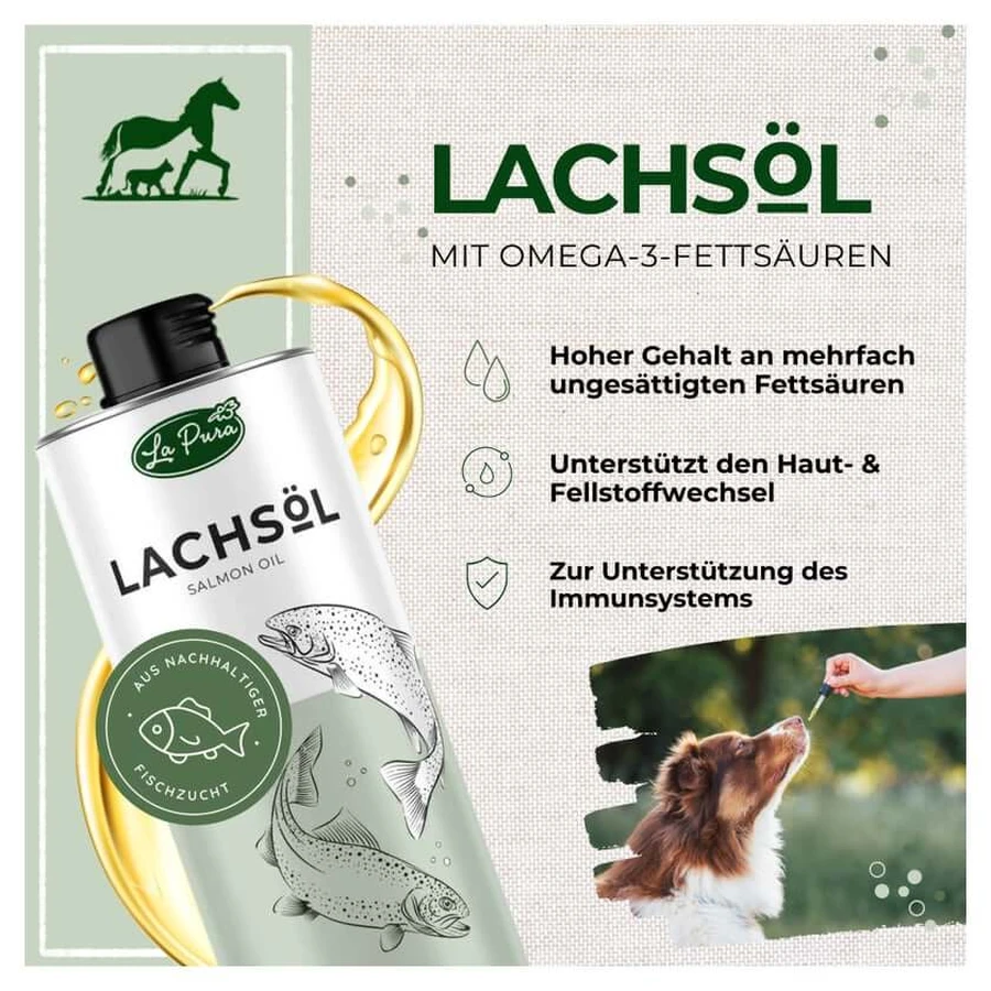 La Pura salmon oil dogs, cats and horses 1 l